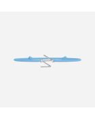 Hemelsblauwe verzilverde letter W-armband voor kinderen