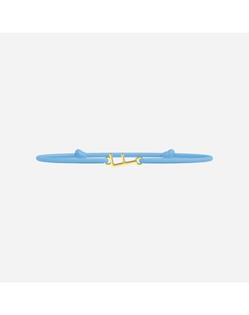 Letter F-armband - Gouden letters voor kinderen met gouden letters hemelsblauw met gouden letters voor kinderen