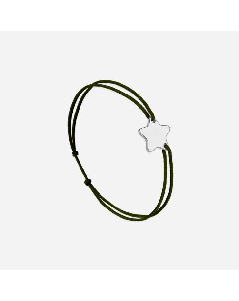 Khakifarbenes versilbertes Sternarmband