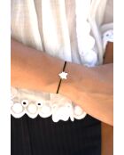 Khakifarbenes versilbertes Sternarmband