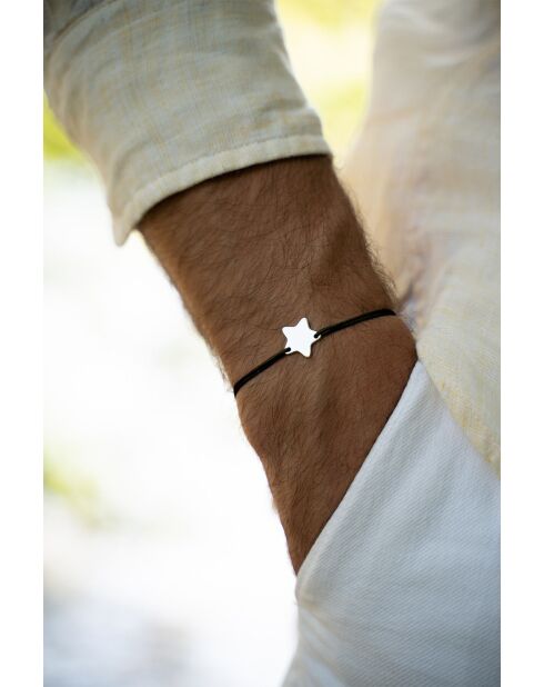 Khakifarbenes versilbertes Sternarmband