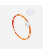 Orange versilbertes Herzarmband für Kinder