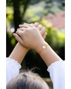 Orange versilbertes Herzarmband für Kinder