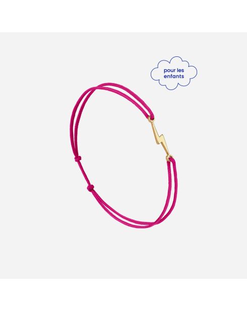 Fuchsiafarbenes, rosévergoldetes Blitzarmband für Kinder