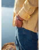 Altea zwarte verzilverde armband