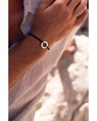 Schwarz versilbertes Spiralarmband