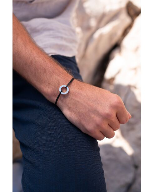 Schwarz versilbertes Spiralarmband