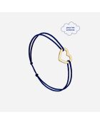 Mitternachtsblau vergoldetes leeres Herzarmband für Kinder