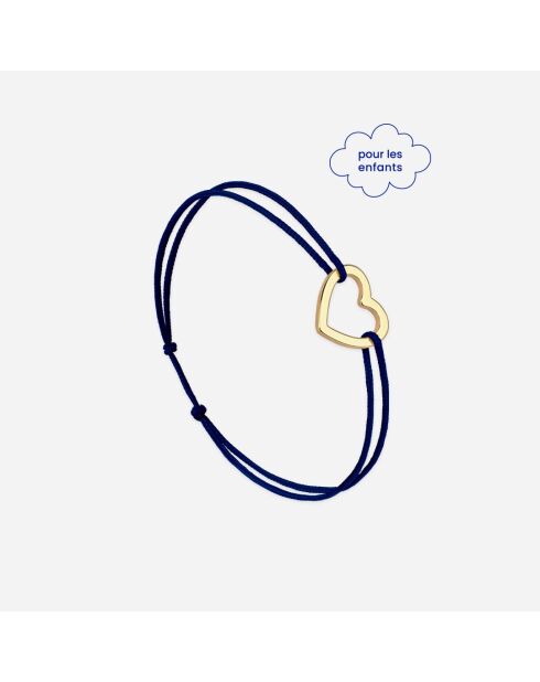 Mitternachtsblau vergoldetes leeres Herzarmband für Kinder