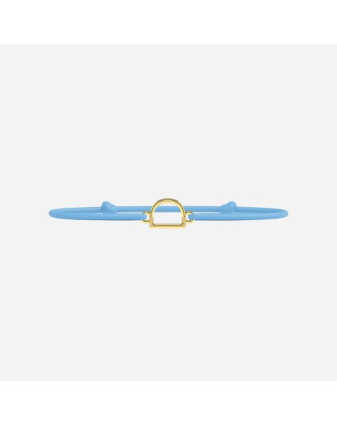 Bracelet lettre D - Doré Enfant Lettres Dorées Enfants Bleu ciel