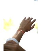 Bracciale Moon arancio argentato
