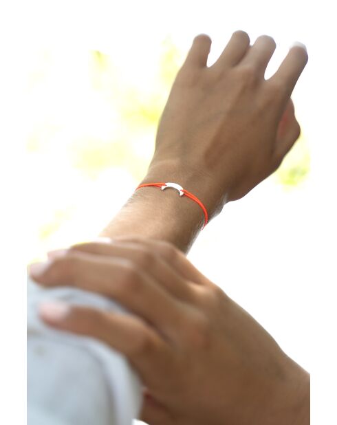 Bracciale Moon arancio argentato