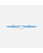 Hemelsblauwe verzilverde letter C-armband voor kinderen