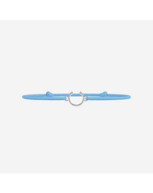 Hemelsblauwe verzilverde letter C-armband voor kinderen