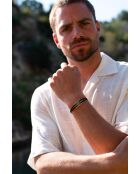 Zwart verzilverde Calysa armband