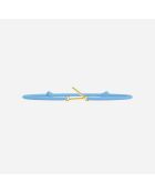 Braclet lettre V - Doré Enfant Lettres Dorées Enfants Bleu ciel