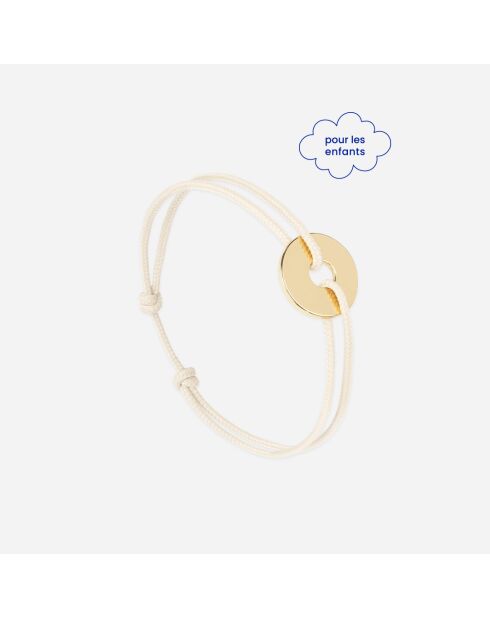 Suzanne Target 16 mm vergoldetes weißes Kinderarmband