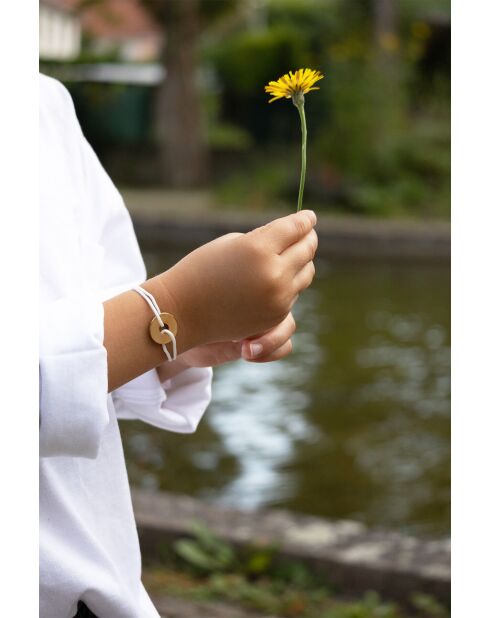 Suzanne Target 16 mm vergoldetes weißes Kinderarmband