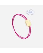 Wolkenarmband für Kinder in Fuchsia mit Roségold