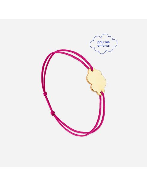 Wolkenarmband für Kinder in Fuchsia mit Roségold