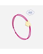 Fuchsiafarbenes rosévergoldetes Herzarmband für Kinder