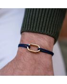 Blauw-wit vergulde schakelarmband van de Seine
