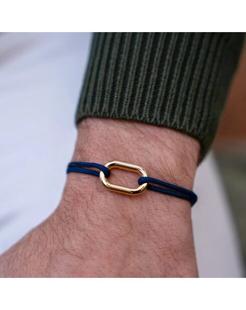 Blauw-wit vergulde schakelarmband van de Seine