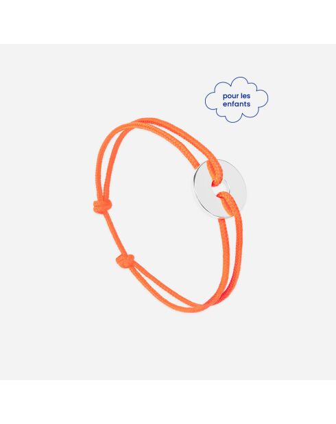 Thaïs Target Armband für Kinder, 16 mm, versilbert, Fluo Orange