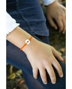 Thaïs Target Armband für Kinder, 16 mm, versilbert, Fluo Orange