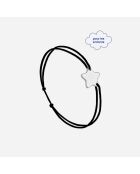 Schwarz versilbertes Sternarmband für Kinder