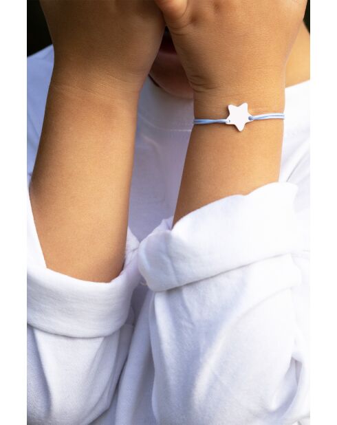 Schwarz versilbertes Sternarmband für Kinder