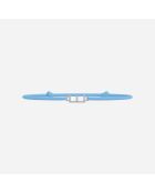 Bracelet lettre E Enfant Plaqué Argent Bleu ciel