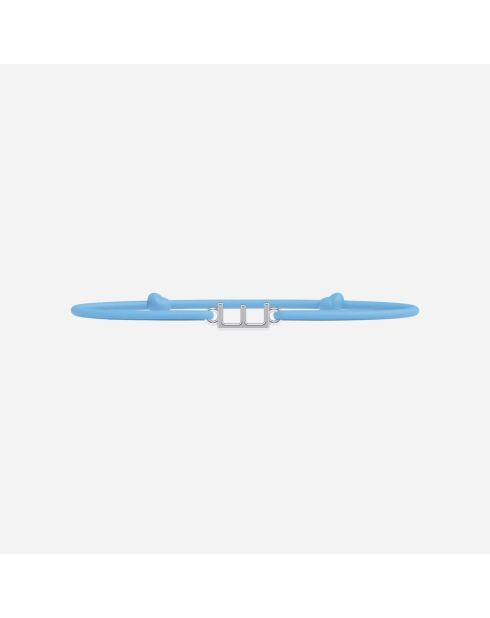 Bracelet lettre E Enfant Plaqué Argent Bleu ciel