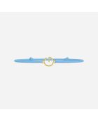 Letter G-armband - gouden letters voor kinderen met gouden letters - goud voor kinderen - hemelsblauw