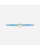 Armband Letter N - Gouden letters voor kinderen Gouden letters Hemelsblauw met gouden letters voor kinderen