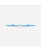 Himmelblaues versilbertes Kinderarmband mit dem Buchstaben X