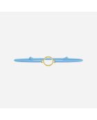 Braccialetto con lettera O - Lettere dorate per bambini Lettere dorate per bambini Azzurro cielo