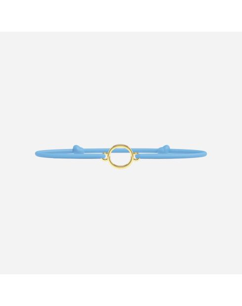 Braccialetto con lettera O - Lettere dorate per bambini Lettere dorate per bambini Azzurro cielo