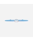 Hemelsblauwe verzilverde letter D-armband voor kinderen