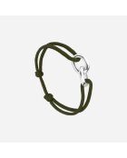 Antigua Union Armband, 22 mm, khakifarben, versilbert