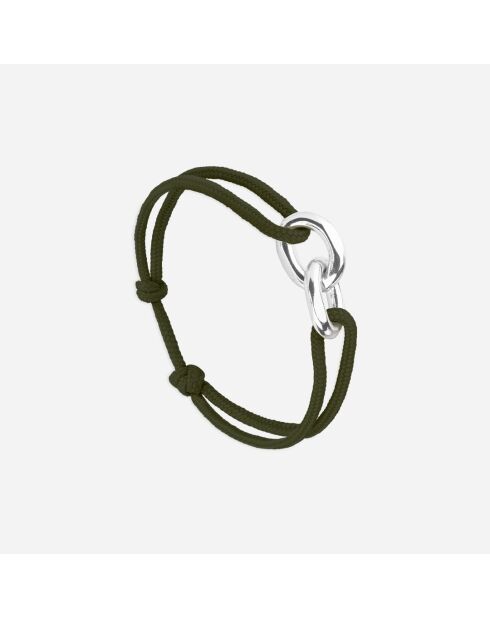 Bracelet Antigua Union 22mm Plaqué Argent Kaki