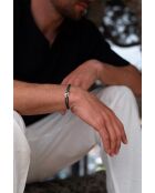 Antigua Union Armband, 22 mm, khakifarben, versilbert