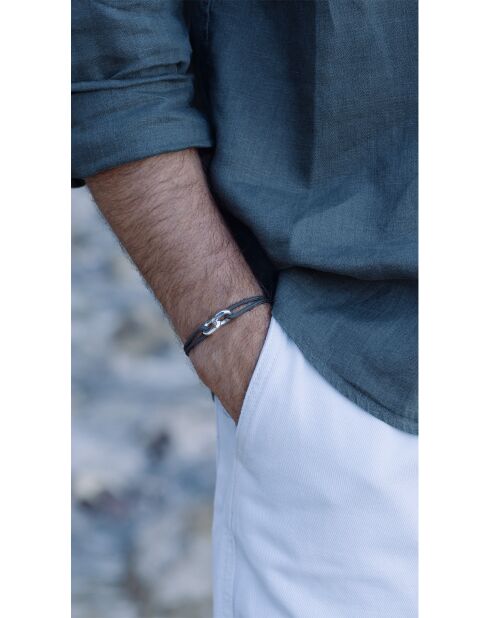 Bracelet Antigua Union 22mm Plaqué Argent Kaki