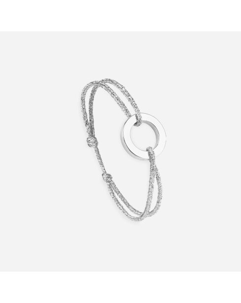 Impulse-Armband aus silberner Glitzerplatte