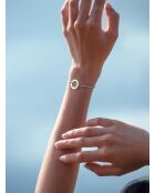 Impulse-Armband aus silberner Glitzerplatte