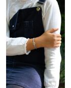 Como Knooparmband 16 mm verzilverd fluo oranje voor kinderen