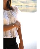 Schwarzes vergoldetes Wolkenarmband