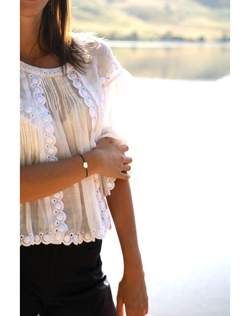 Schwarzes vergoldetes Wolkenarmband