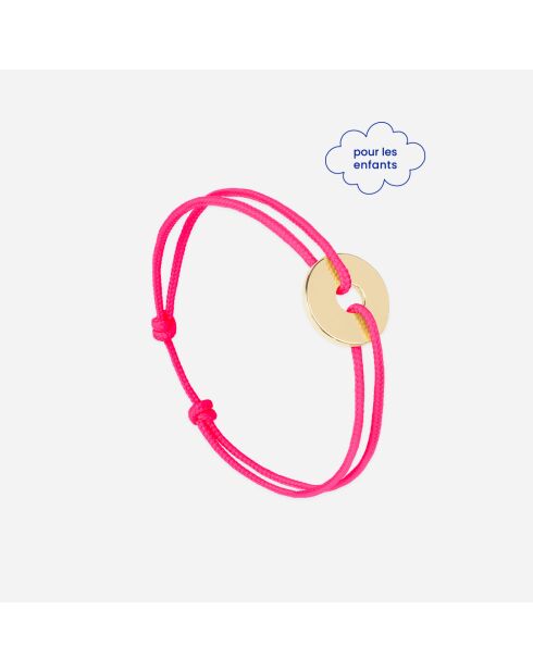 Maëlle Cible armband 16 mm verguld voor kinderen fluo roze