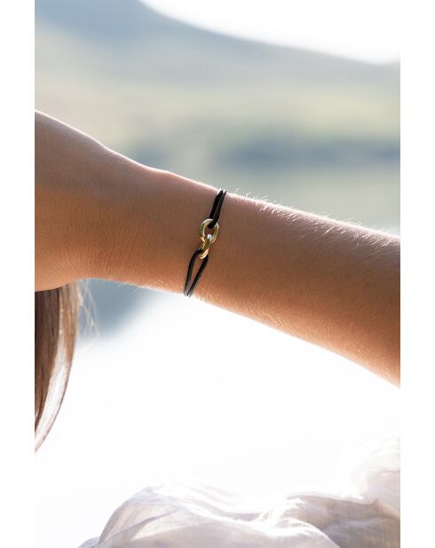 Marrakech Union zwart vergulde armband